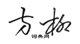 駱恆光方柳草書個性簽名怎么寫