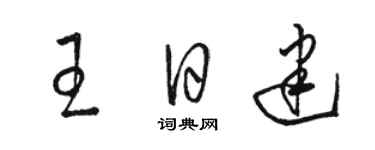 駱恆光王日建草書個性簽名怎么寫