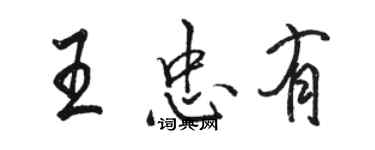 駱恆光王忠有行書個性簽名怎么寫