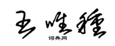 朱錫榮王唯種草書個性簽名怎么寫