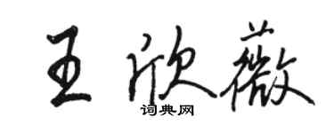 駱恆光王欣薇行書個性簽名怎么寫