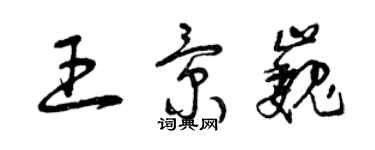 曾慶福王景巍草書個性簽名怎么寫