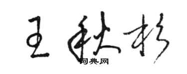 駱恆光王秋杉草書個性簽名怎么寫