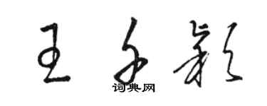 駱恆光王千穎草書個性簽名怎么寫