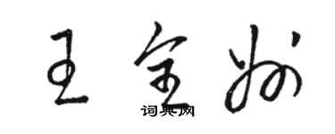 駱恆光王全州草書個性簽名怎么寫