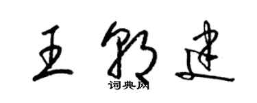 梁錦英王朝建草書個性簽名怎么寫