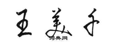 駱恆光王美千行書個性簽名怎么寫