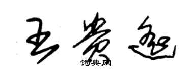 朱錫榮王貴遙草書個性簽名怎么寫