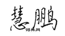 駱恆光慧鵬行書個性簽名怎么寫