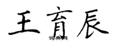 丁謙王育辰楷書個性簽名怎么寫