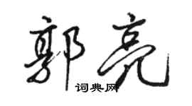 駱恆光郭亮行書個性簽名怎么寫
