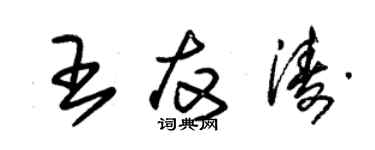 朱錫榮王友濤草書個性簽名怎么寫