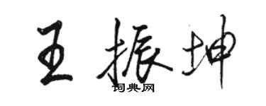 駱恆光王振坤行書個性簽名怎么寫