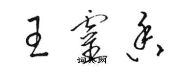 駱恆光王靈香草書個性簽名怎么寫