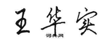 駱恆光王華實行書個性簽名怎么寫