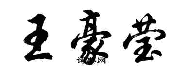 胡問遂王豪瑩行書個性簽名怎么寫