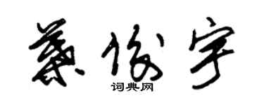 朱錫榮葉俊宇草書個性簽名怎么寫