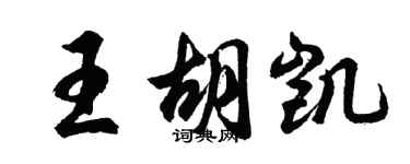 胡問遂王胡凱行書個性簽名怎么寫