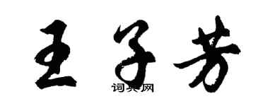胡問遂王子芳行書個性簽名怎么寫