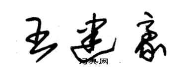 朱錫榮王建豪草書個性簽名怎么寫