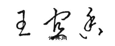 駱恆光王宜香草書個性簽名怎么寫