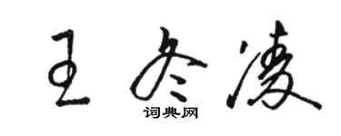 駱恆光王冬凌草書個性簽名怎么寫