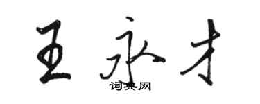 駱恆光王永才行書個性簽名怎么寫