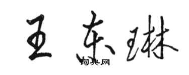 駱恆光王東琳行書個性簽名怎么寫