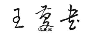 駱恆光王慶書草書個性簽名怎么寫