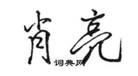 駱恆光肖亮行書個性簽名怎么寫