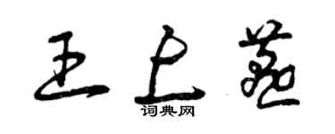 曾慶福王上燕草書個性簽名怎么寫