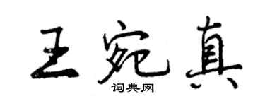 曾慶福王宛真行書個性簽名怎么寫