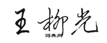 駱恆光王柳光行書個性簽名怎么寫