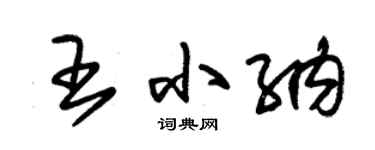 朱錫榮王小納草書個性簽名怎么寫