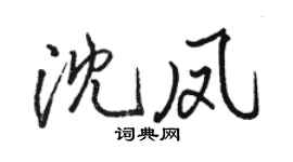 駱恆光沈鳳行書個性簽名怎么寫