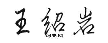 駱恆光王紹岩行書個性簽名怎么寫