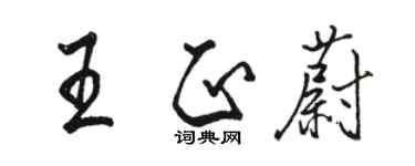 駱恆光王正蔚行書個性簽名怎么寫