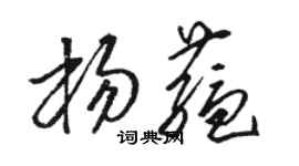 駱恆光楊蘊草書個性簽名怎么寫