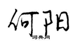 曾慶福何陽行書個性簽名怎么寫