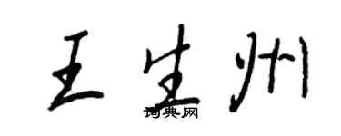 王正良王生州行書個性簽名怎么寫