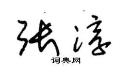 朱錫榮張淳草書個性簽名怎么寫