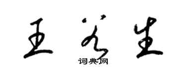 梁錦英王谷生草書個性簽名怎么寫