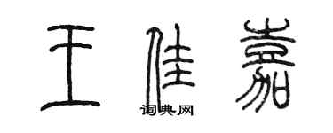 陳墨王佳嘉篆書個性簽名怎么寫