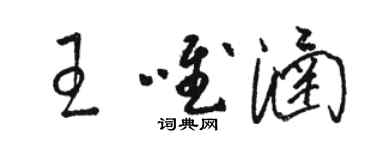 駱恆光王唯涵草書個性簽名怎么寫