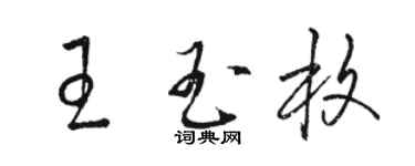 駱恆光王玉枚草書個性簽名怎么寫