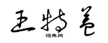 曾慶福王特益草書個性簽名怎么寫