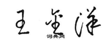 駱恆光王金洋草書個性簽名怎么寫