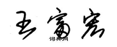 朱錫榮王富宏草書個性簽名怎么寫