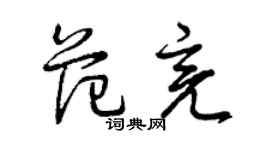 曾慶福范亮草書個性簽名怎么寫