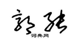 朱錫榮郭能草書個性簽名怎么寫